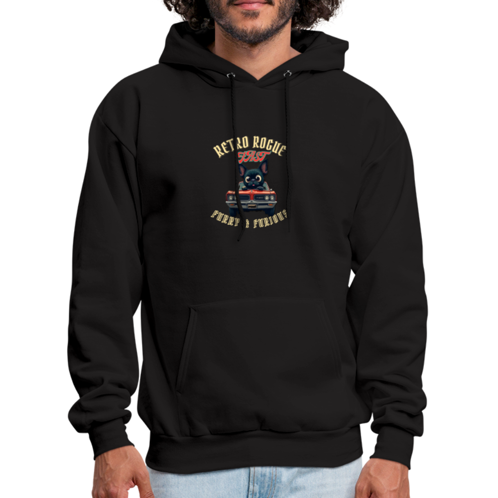 Men's Hoodie Retro Rogue Furry & Furious - black