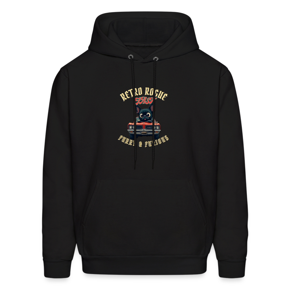 Men's Hoodie Retro Rogue Furry & Furious - black